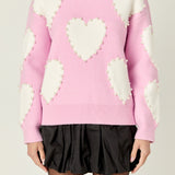 Long-Sleeve Heart Sweater