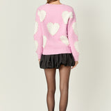 Long-Sleeve Heart Sweater