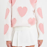 Long-Sleeve Heart Sweater