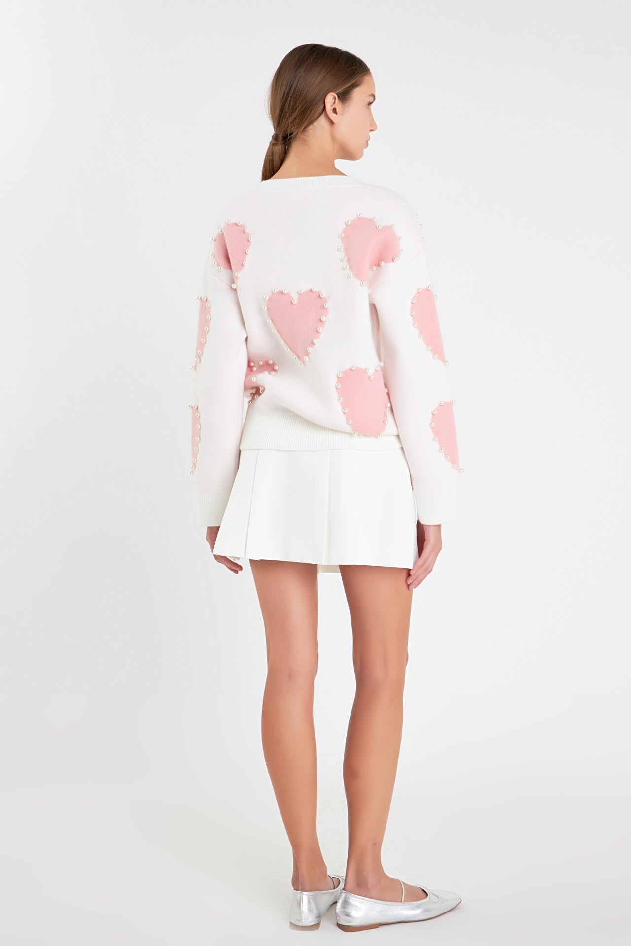 Long-Sleeve Heart Sweater