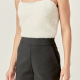 Fuzzy Crop Tank Top