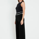 High-Waisted Wide-Leg Knit Pants