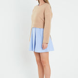 Sweater with Poplin Mini Dress