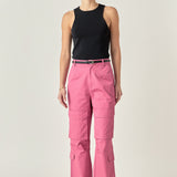 Wide Leg High-Waisted Cargo Pants