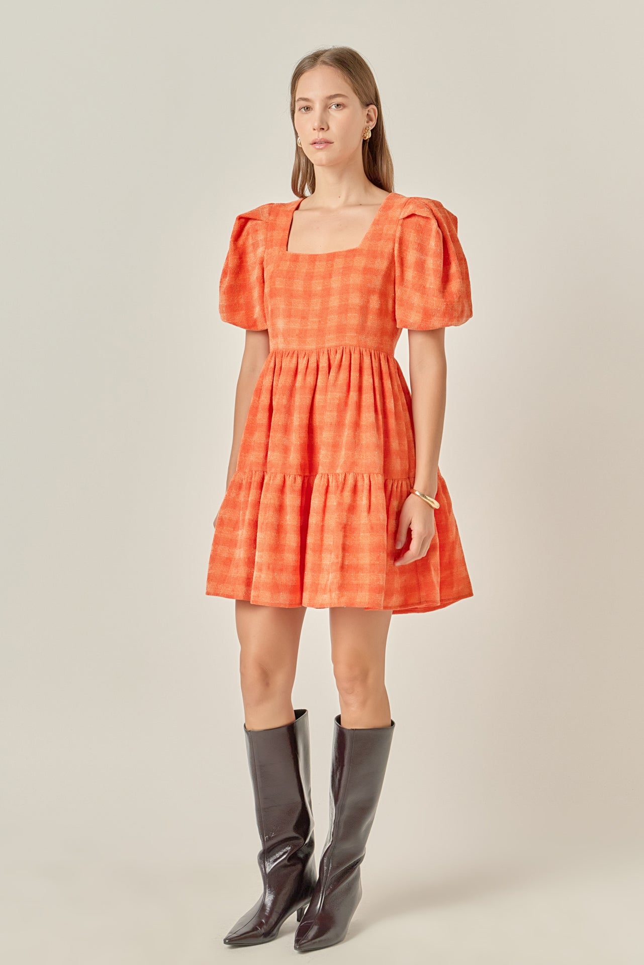 english factory ruffled babydoll mini dress English Factory Women's Ruffled Babydoll Mini Dress