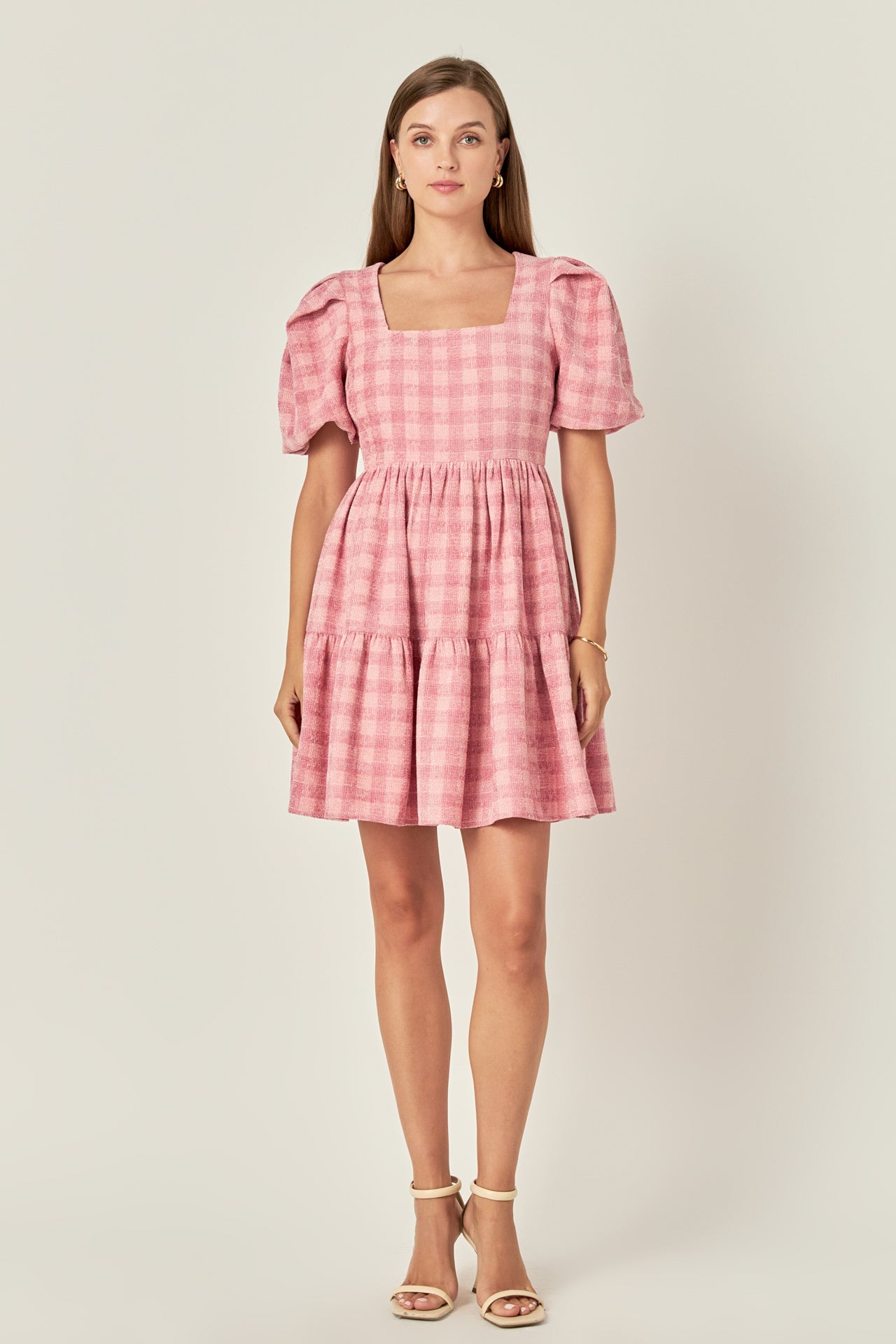 Tweed Babydoll Dress – English Factory