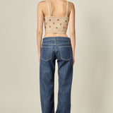 Beaded Detail Knit Tank Top