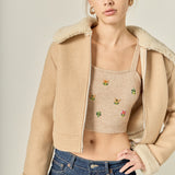 Beaded Detail Knit Tank Top