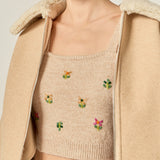 Beaded Detail Knit Tank Top