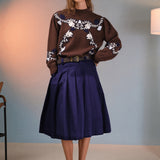 Floral Embroidered Knit Sweater
