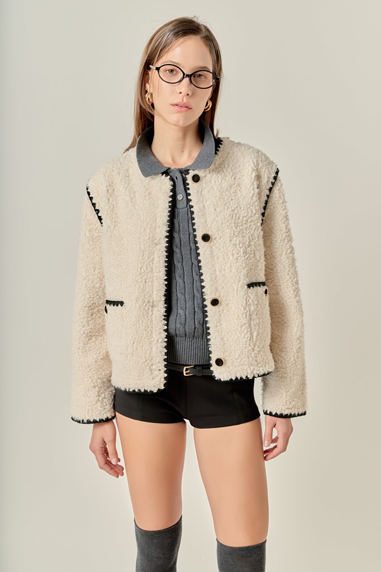Premium Faux Shearling Jacket – English Factory