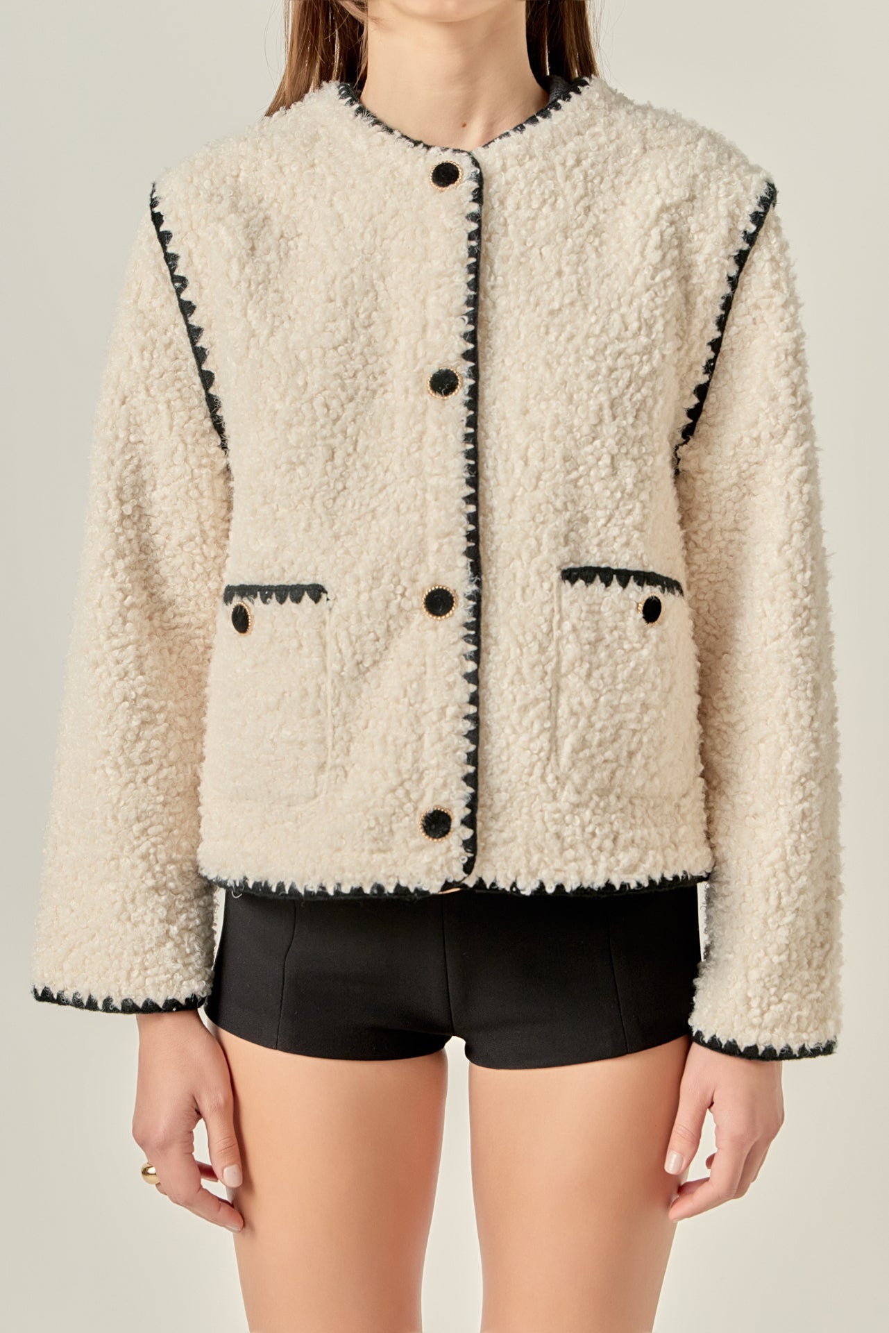 Premium Faux Shearling Jacket – English Factory