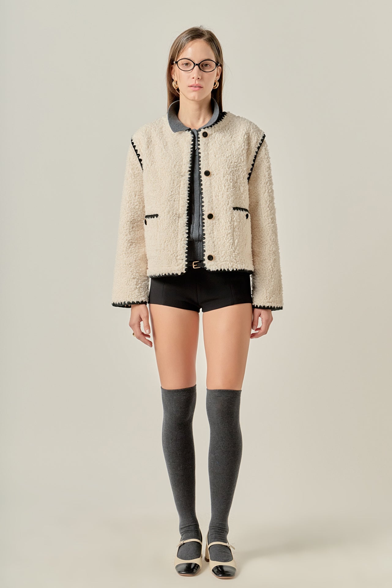 Premium Faux Shearling Jacket – English Factory