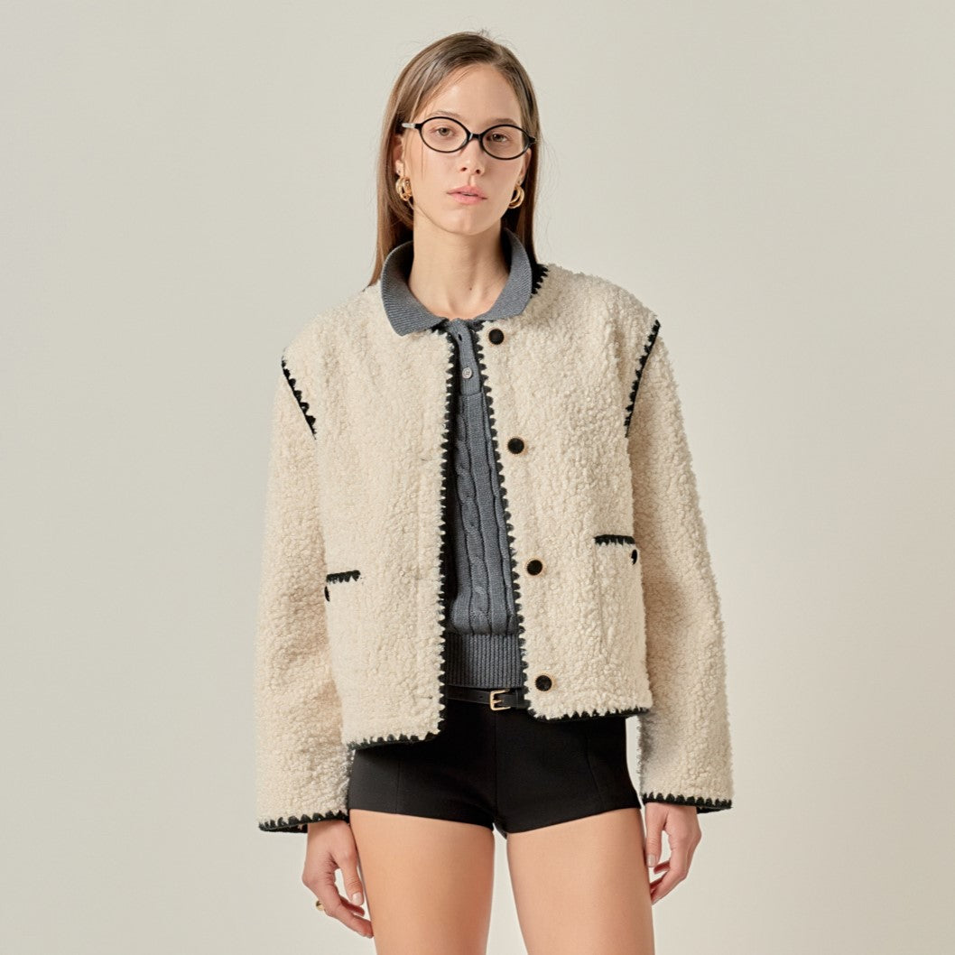 Premium Faux Shearling Jacket – English Factory