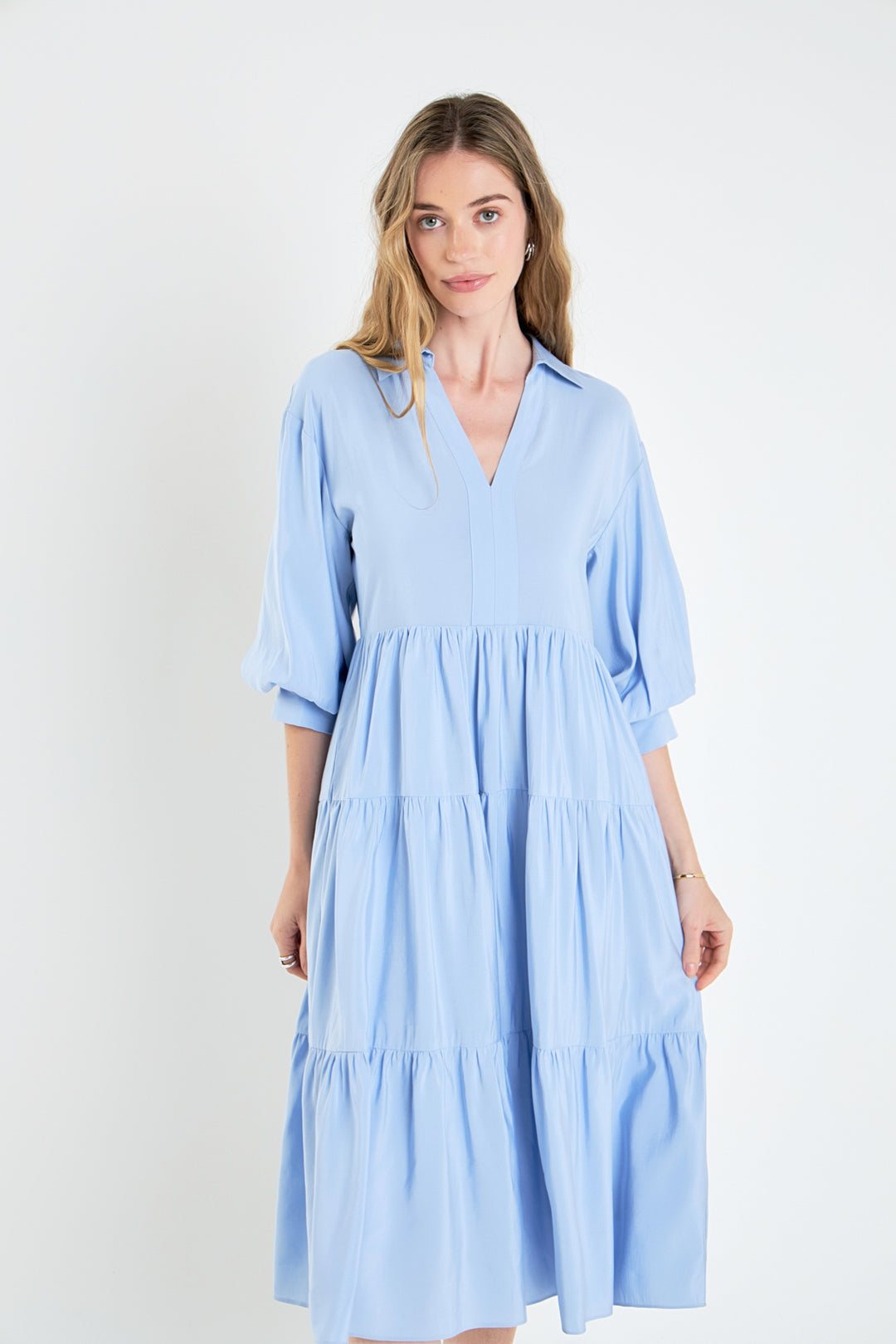 Tiered Midi Dress – English Factory