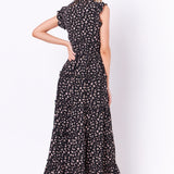 Floral Ruffle Detail Long Dress