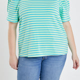 Stripe Women Knit Shirt