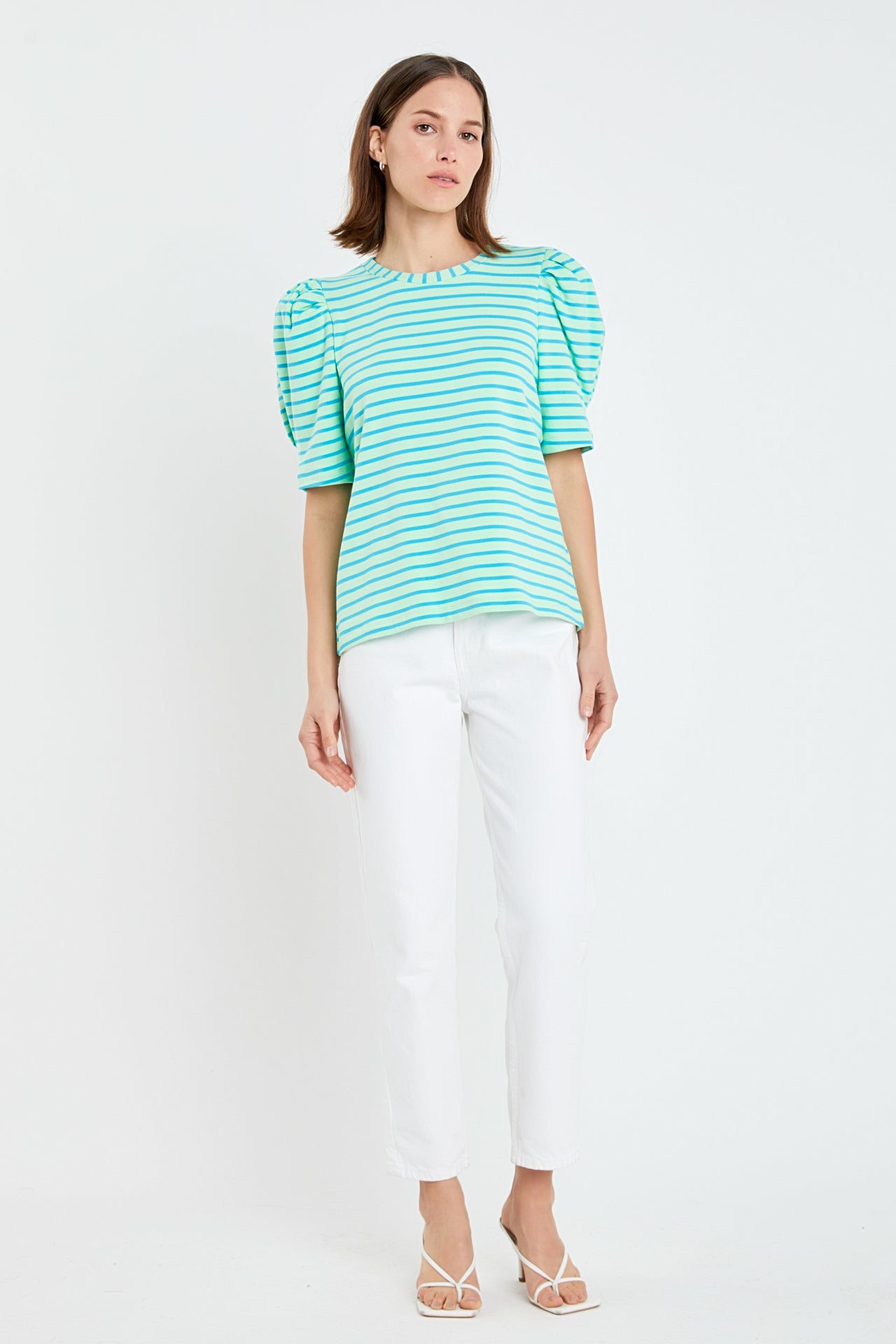 Stripe Women Knit Shirt