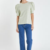 Stripe Women Knit Shirt