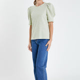 Stripe Women Knit Shirt