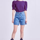 Stripe Women Knit Shirt