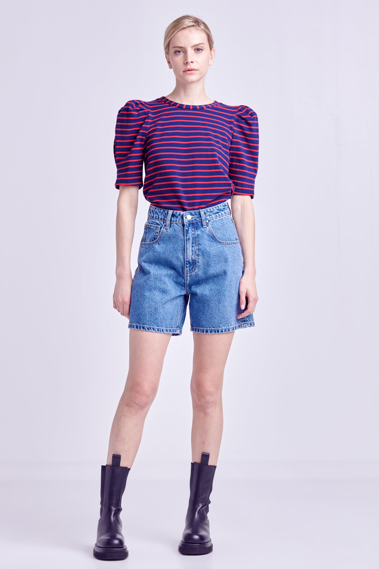 Stripe Women Knit Shirt