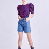 Stripe Women Knit Shirt