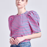 Stripe Women Knit Shirt