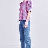 Stripe Women Knit Shirt