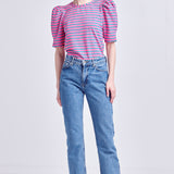 Stripe Women Knit Shirt