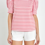 Stripe Women Knit Shirt