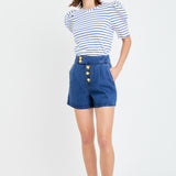 Stripe Women Knit Shirt