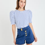 Stripe Women Knit Shirt