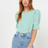 Stripe Women Knit Shirt