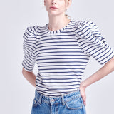 Stripe Women Knit Shirt