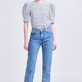 Stripe Women Knit Shirt