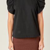 Ruched Sleeve T-Shirt