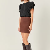 Ruched Sleeve T-Shirt
