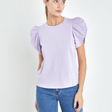 Ruched Sleeve T-Shirt