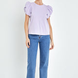 Ruched Sleeve T-Shirt