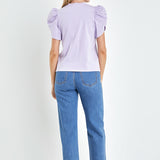 Ruched Sleeve T-Shirt