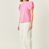 Ruched Sleeve T-Shirt