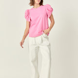 Ruched Sleeve T-Shirt