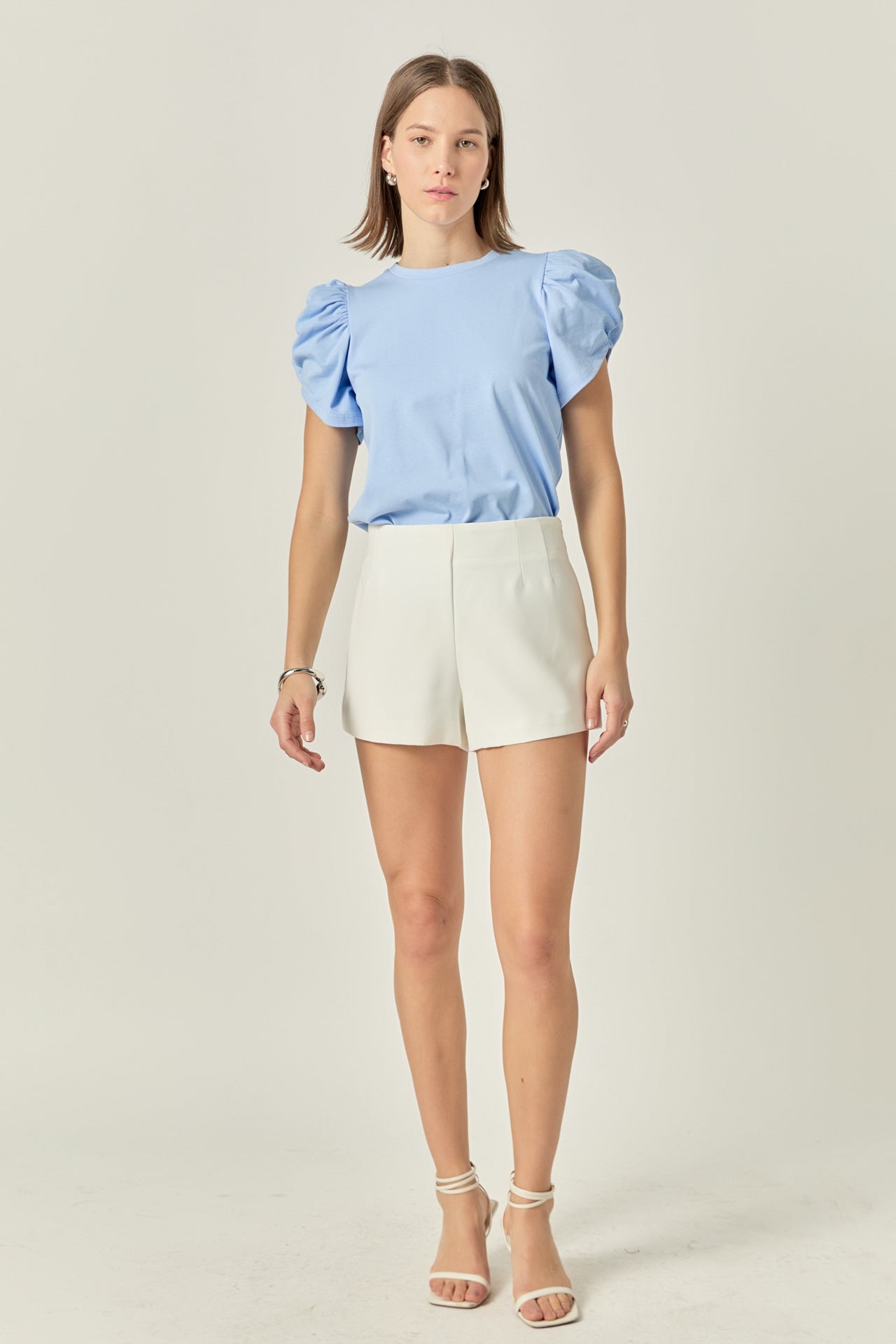 Ruched Sleeve T-Shirt