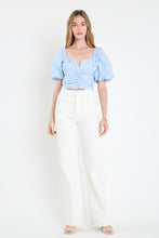 Load image into Gallery viewer, Stripe Shirred Detail Top
