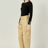 High Waist Belted Wide Leg Pants