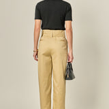 High Waist Belted Wide Leg Pants