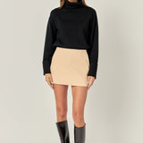 Color Block High-Waisted Skort