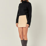 Color Block High-Waisted Skort