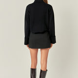 Color Block High-Waisted Skort